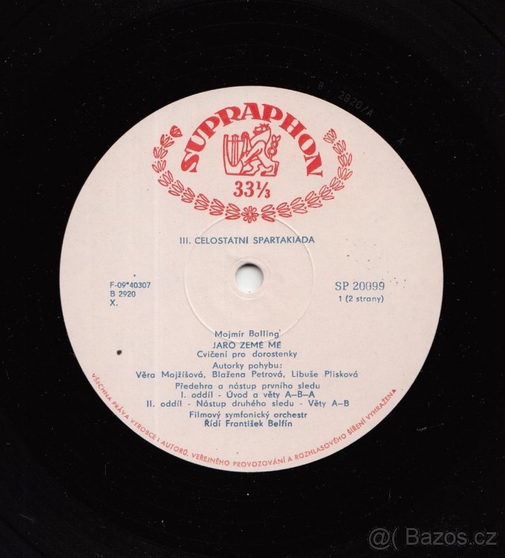 Koupím LP SPARTAKIÁDA