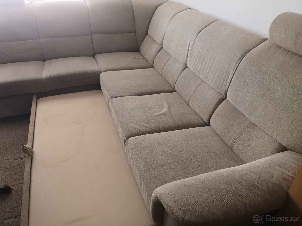 Rohová sedačka, rozkládací