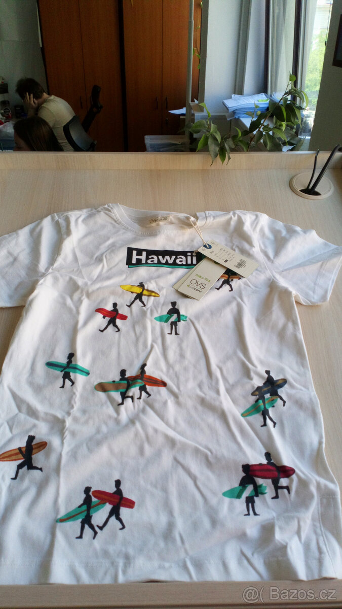 Dětské tričko OVS Hawai, nové, z ekobavlny