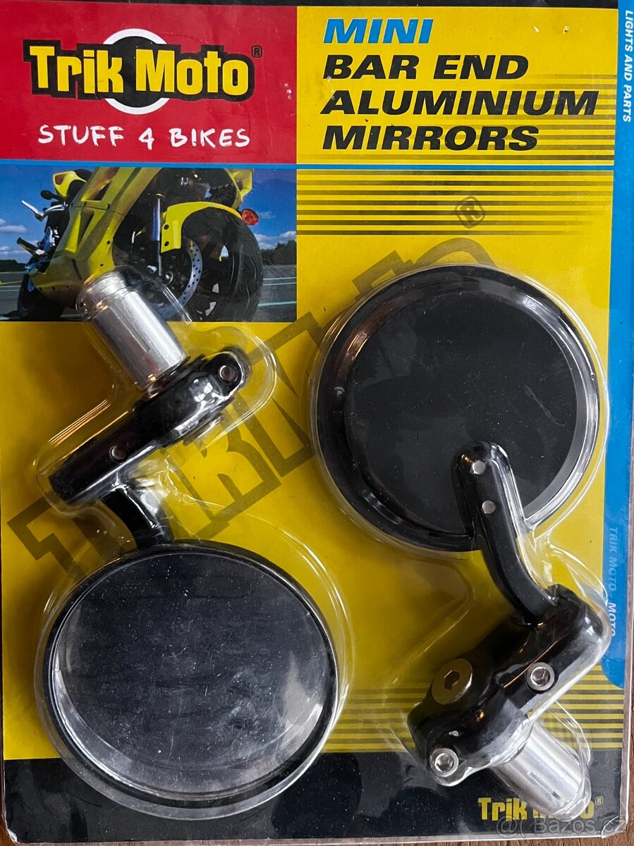 Mini zrcátka na konce řídítek TRIK MOTO