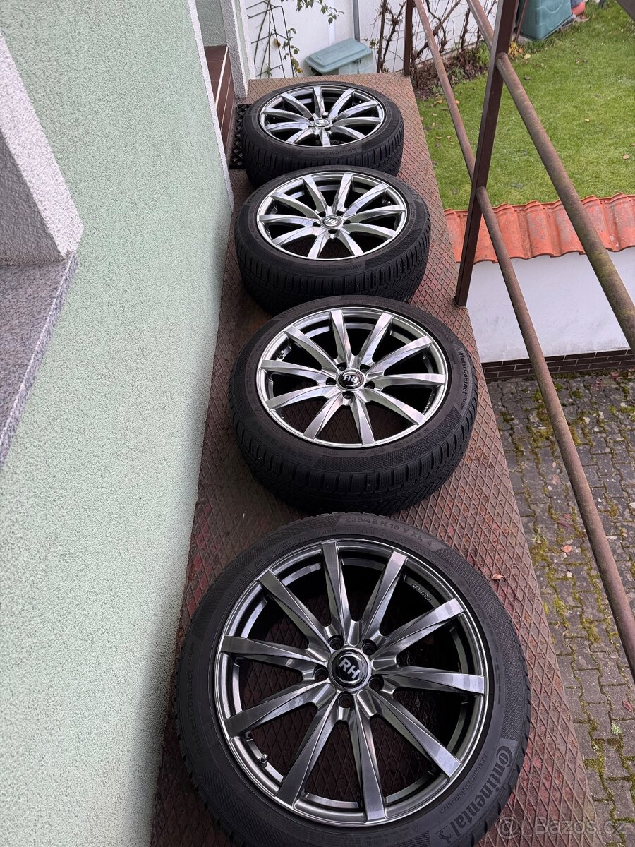 Zimní pneu Continental na discích 18” 235 45 r18 5x108