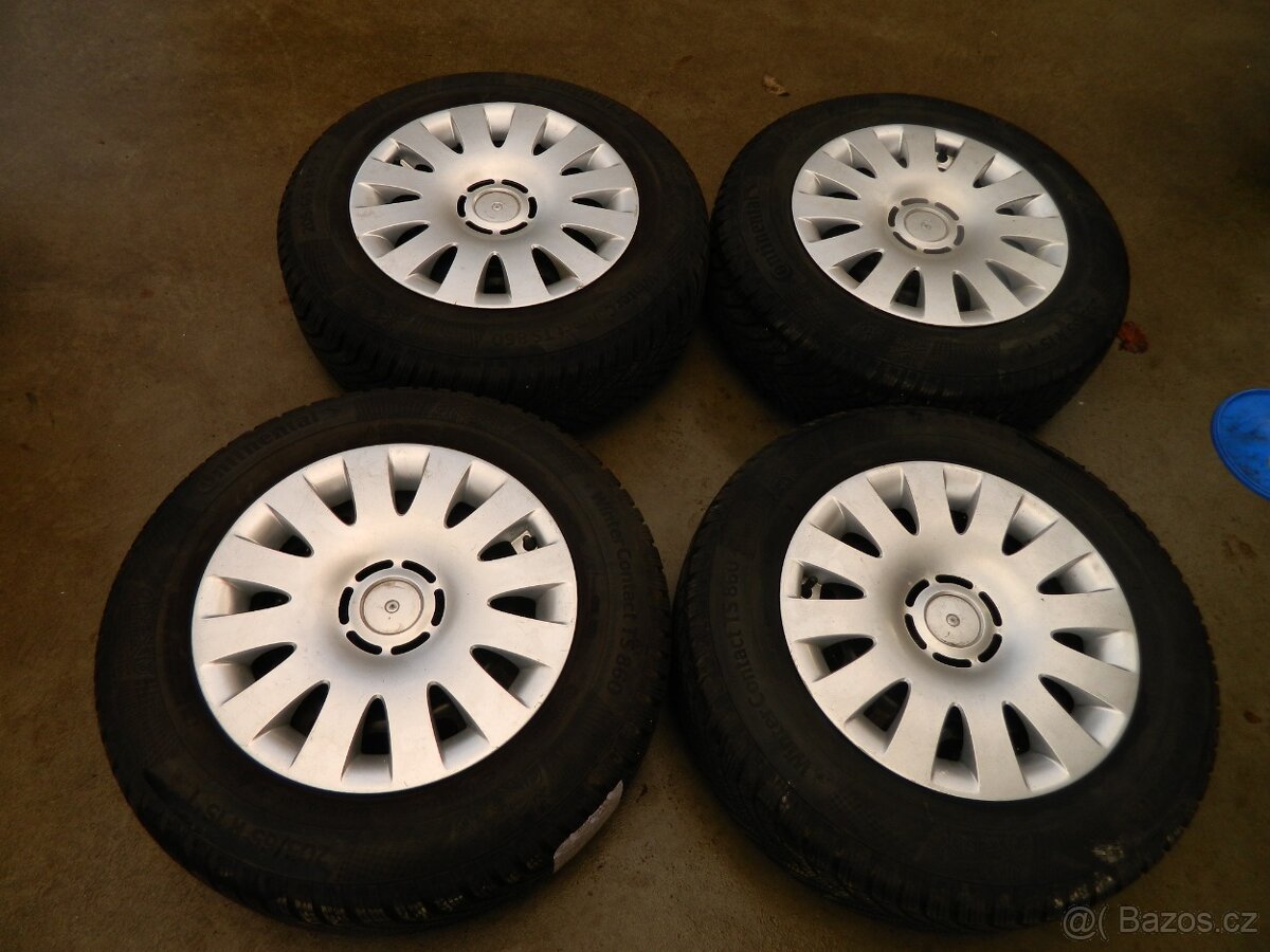 5x120+zimní pneu Continental 9mm R15
