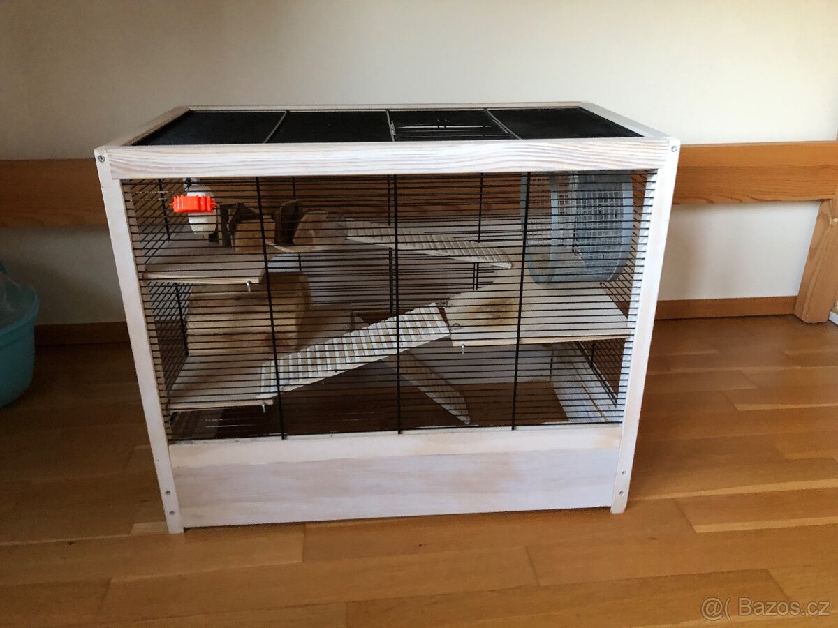 Klec pro křečka (dřevěná)