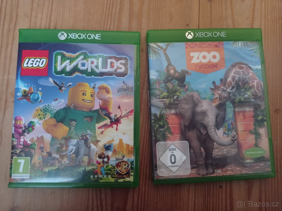X.box one hry zoo tycoon a lego worlds