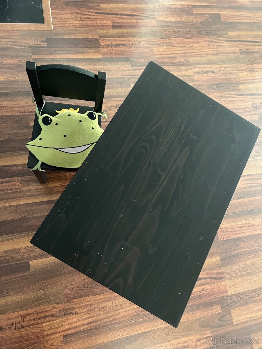 Ikea Sundvik detsky stolik + zidle (cerny)