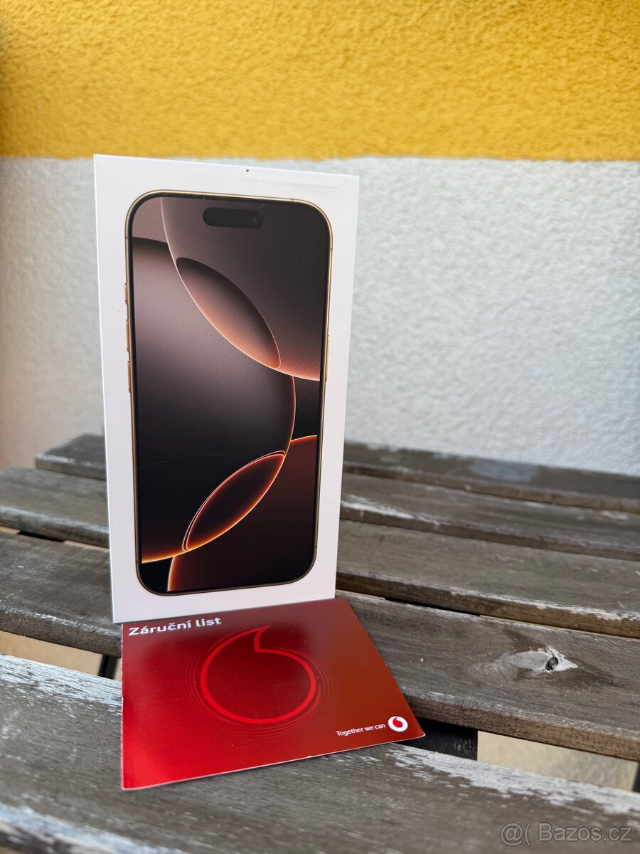 Nerozbalený iPhone 16 Pro, 128 Gb, pouštní Titan