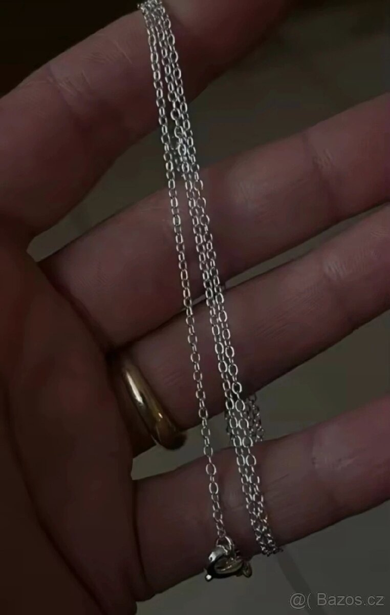 Nový dámský řetízek na krk náhrdelník 925 Délka 45 cm