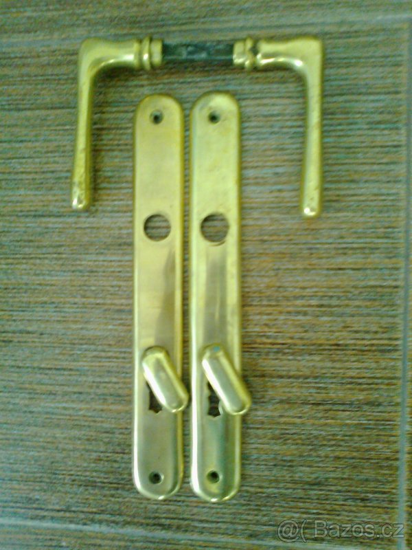 Původní mosazné staré kování na dveře