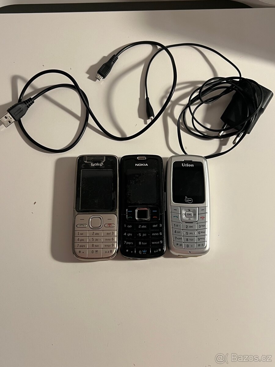 3x Mobily Telefony, pro sbiratele, Nokia, U:fon