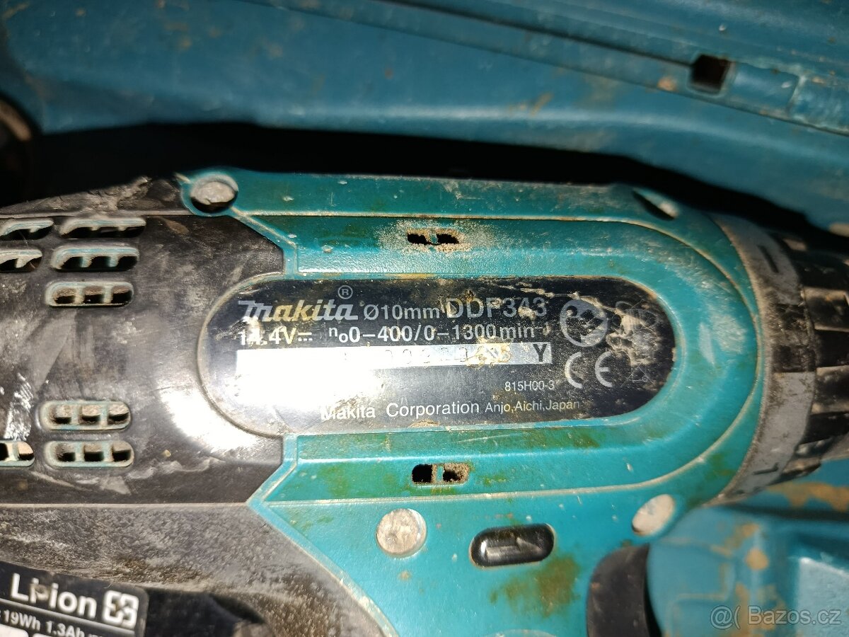 Zbytek po akuvrtacce Makita DDF 343