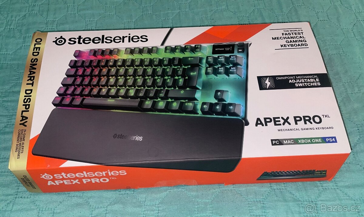 Herní klávesnice (steelseries apex pro tkl)