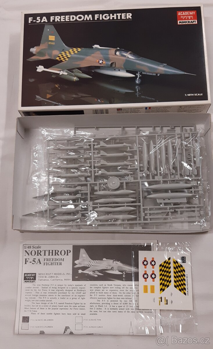 Model F-5A Freedom fighter 1:48, Academy minicraft č.1631