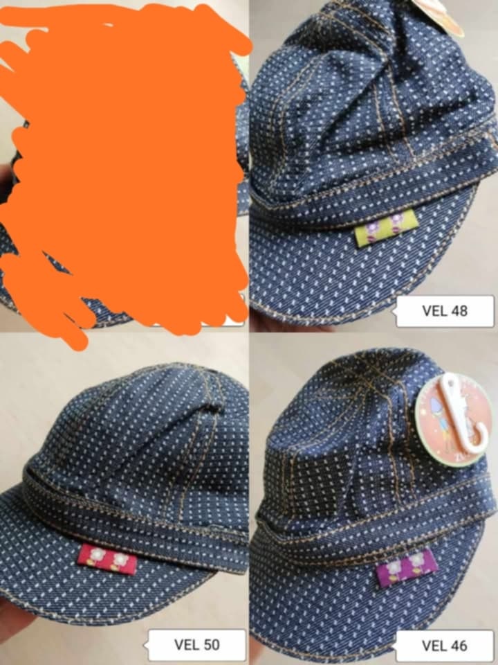 Nové dětské kšiltovky vel 46. 48 a 50