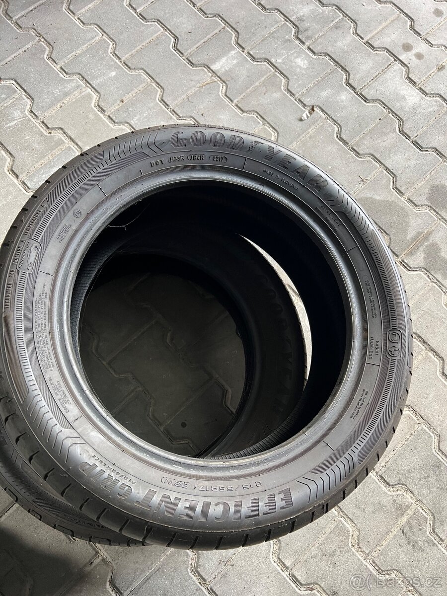 2ks letni pneu 215/55 R17 98w goodyear