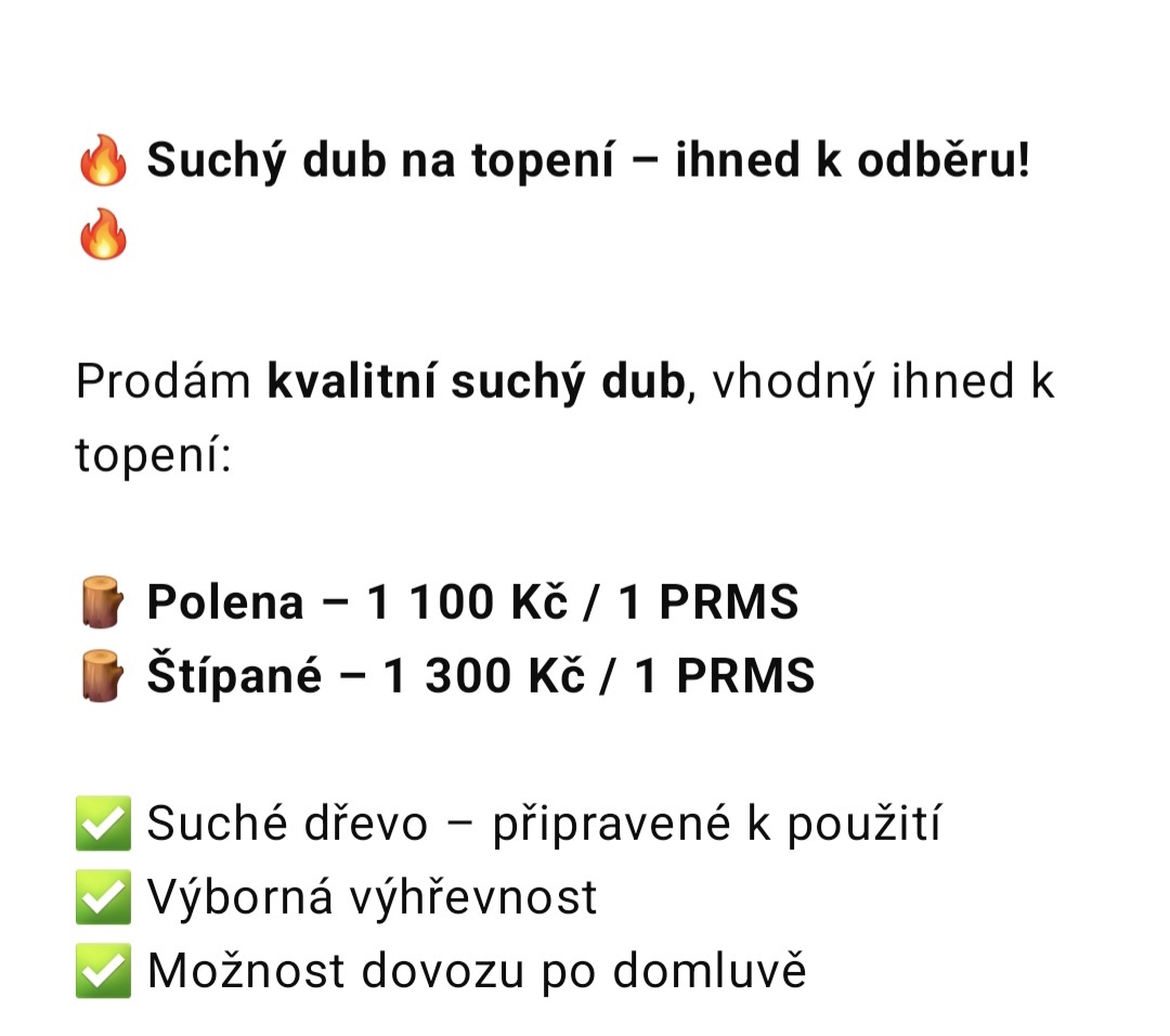 Dřevo do krbu a kamen