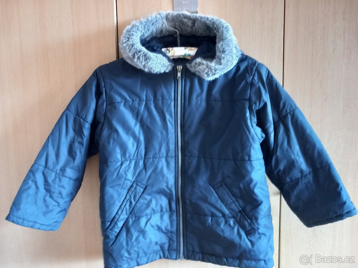 chlapecká zateplená  bunda   vel. 116-122 top stav