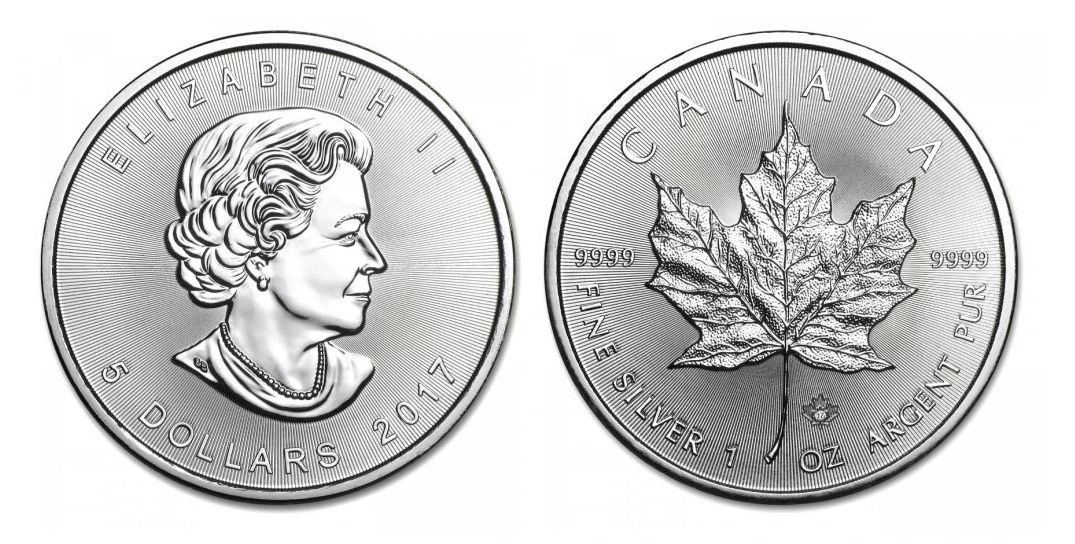 Stříbrná investiční mince Maple Leaf Canada 1 Oz 2017