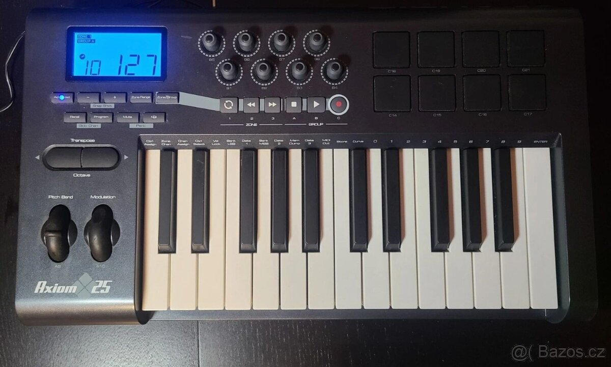 Prodám USB MIDI keyboard M-Audio Axiom 25(MK1) Cena: 900 Kč