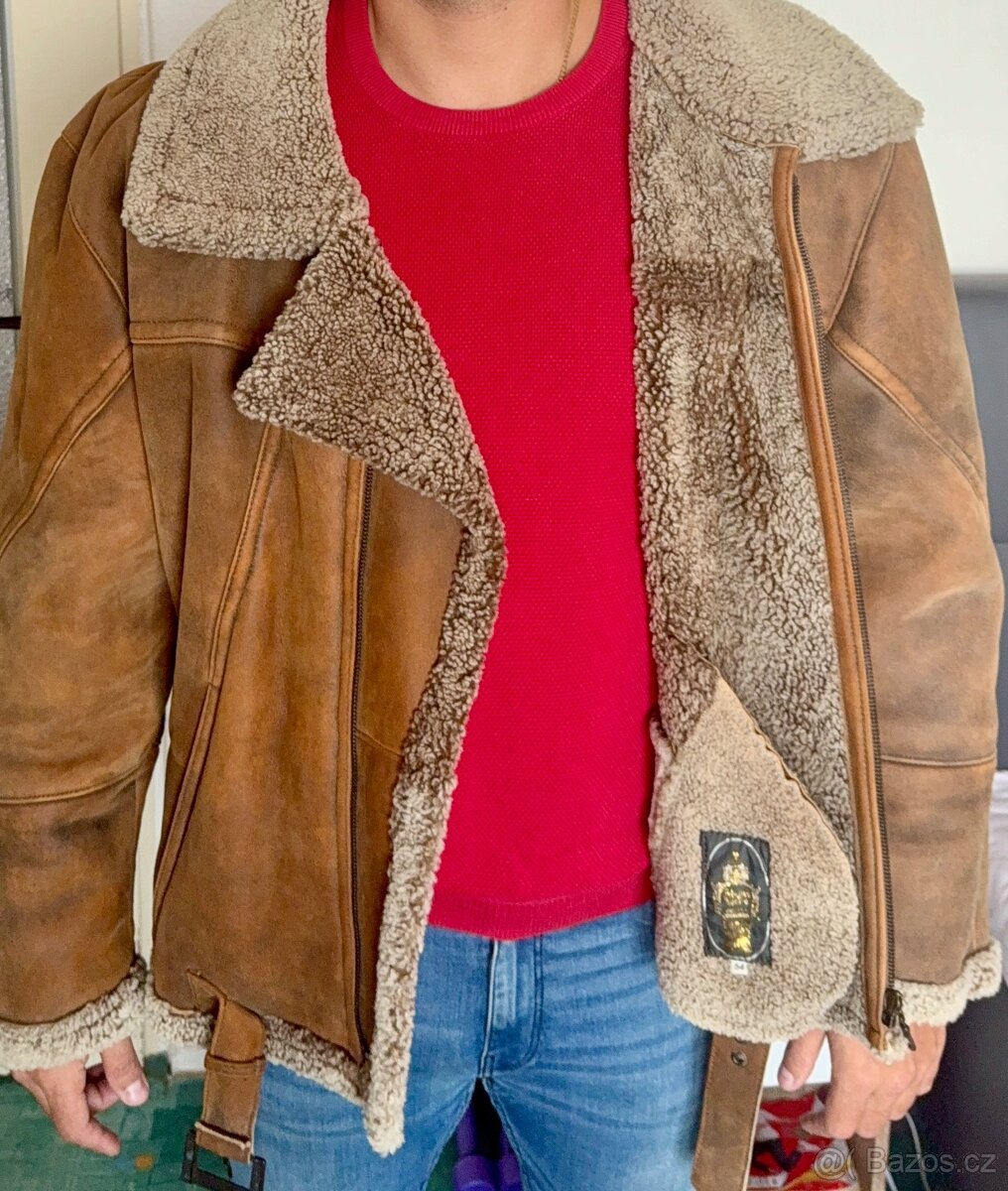Kožená bunda - pravý beran