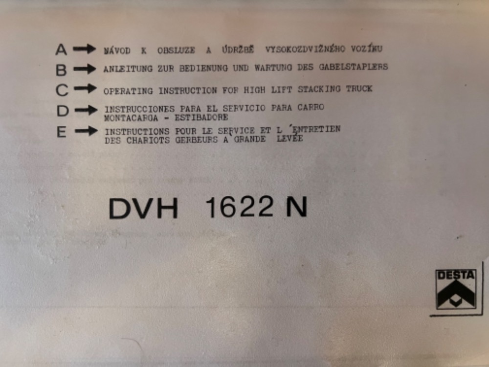 DESTA DVH 1622 N návod k obluze a údržbě