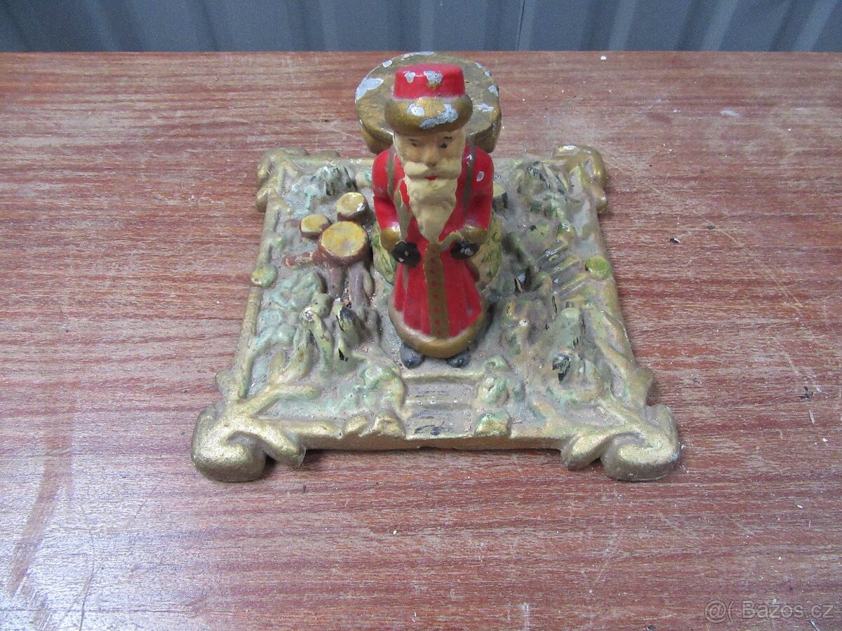 Nabízím starožitný litinový stojan na vánoční stromek. Nepra