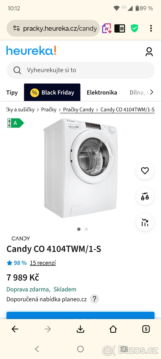Pračka Candy CO 4104 TWM/1-S