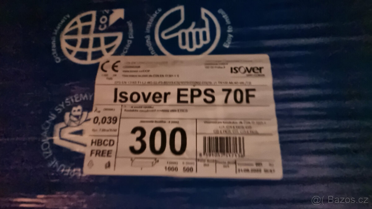 Prodam Isover EPS 70F 300mm 29 ks 1000x500