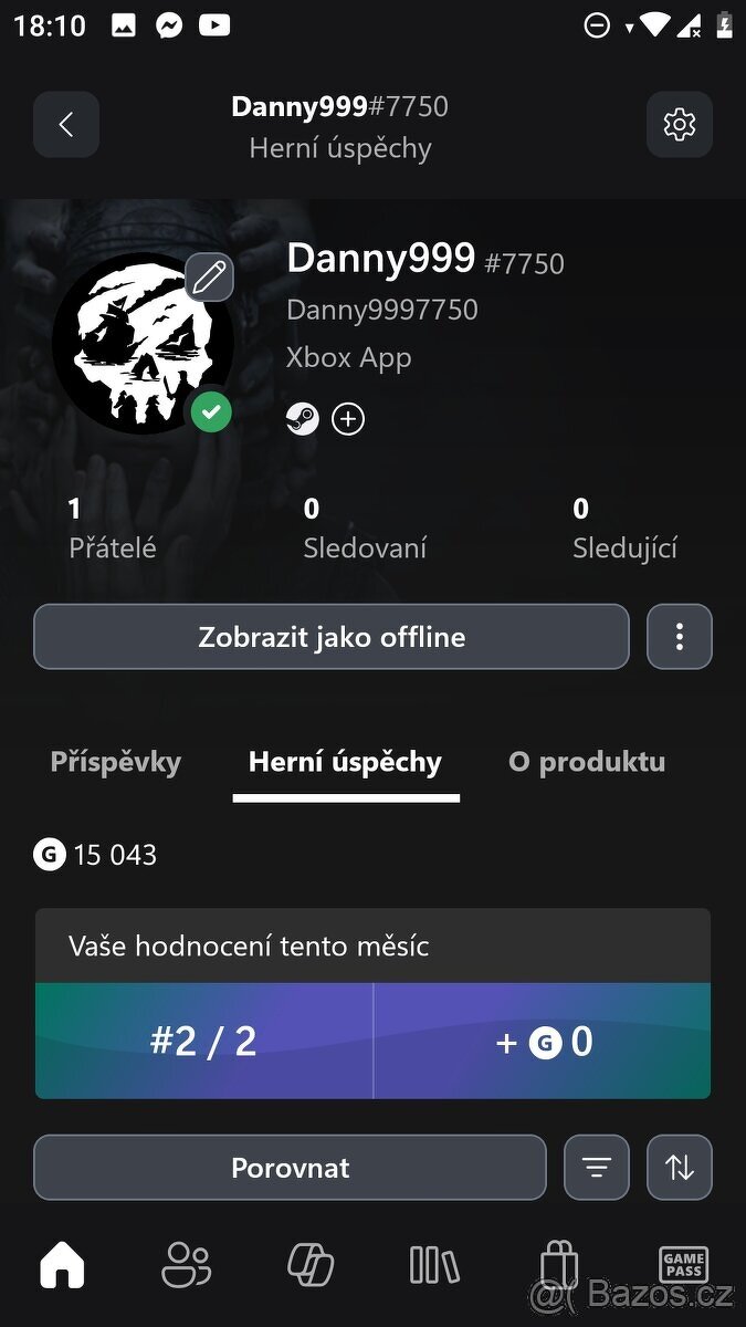 XBOX účet s hrama. TED 700
