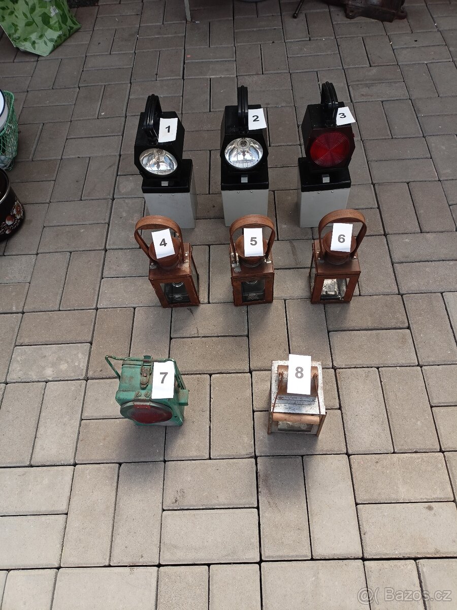Lampa,lampa ČSD,hornická lampa,staré lampy.