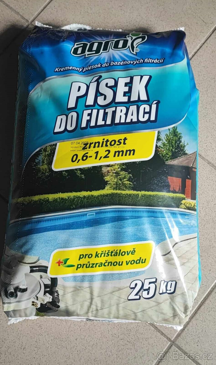 Písek do bazénové filtrace 25 kg