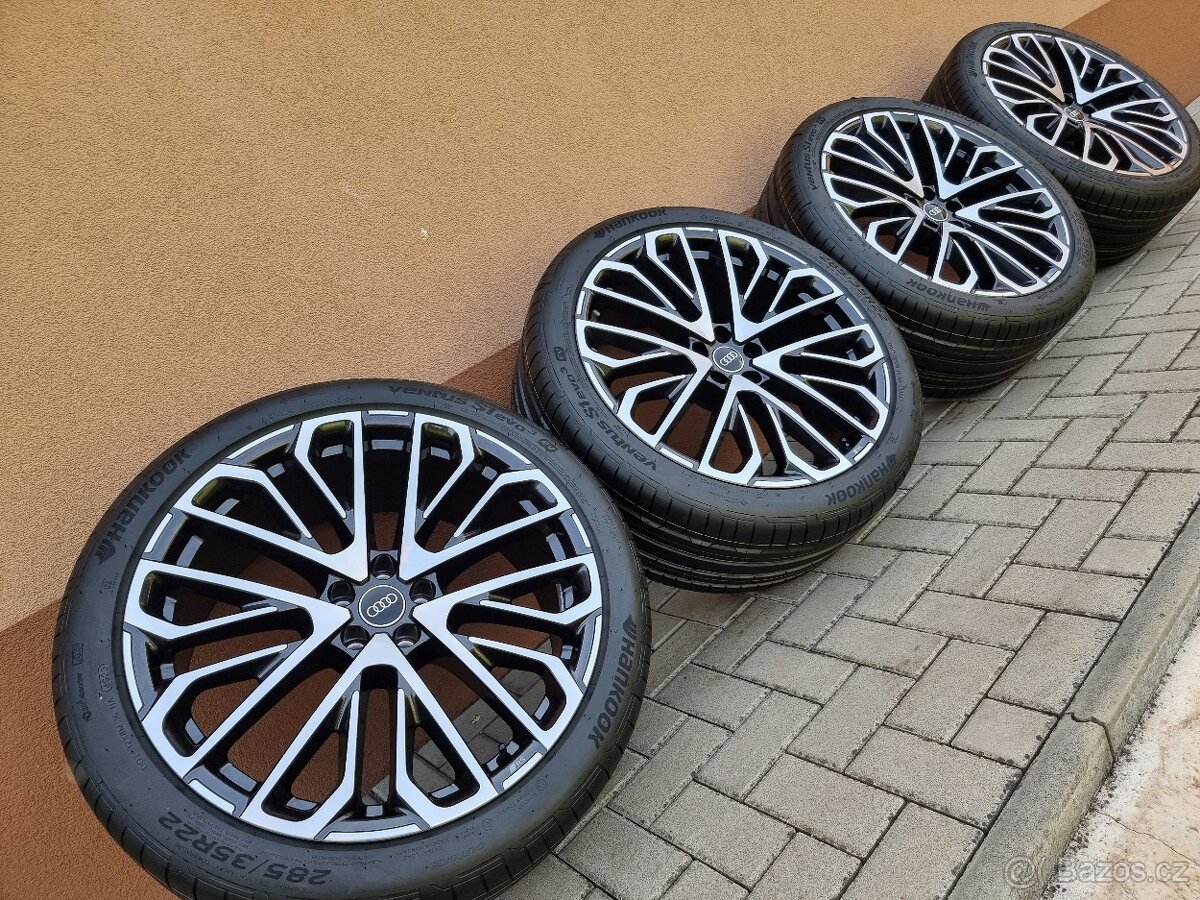 22″ 5×112 AUDI Q7 / SQ7 + 285/35R22 HANKOOK letné nové 24