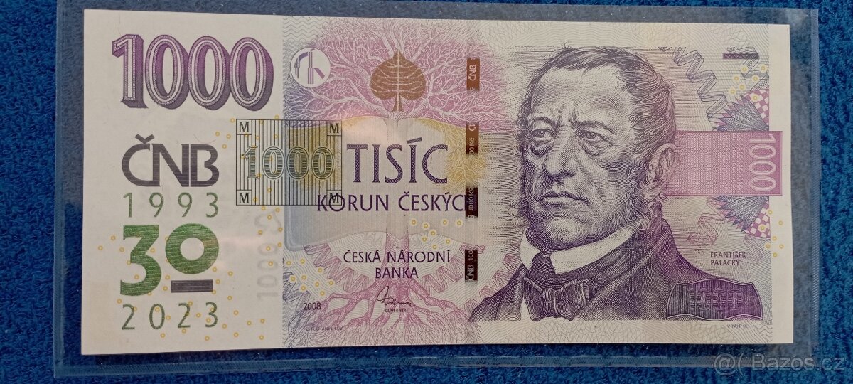 1000 Kč s přítiskem UNC, série R60