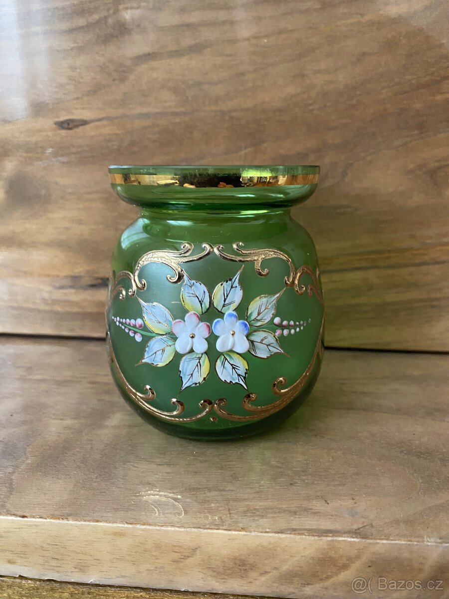 Starožitná vázička vysoký smalt
