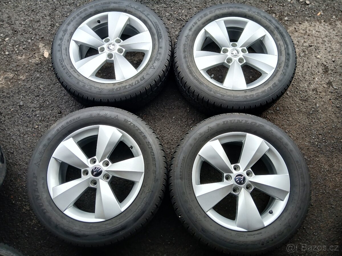 Sada Orig Alu kol Škoda 215/65R17 zimní