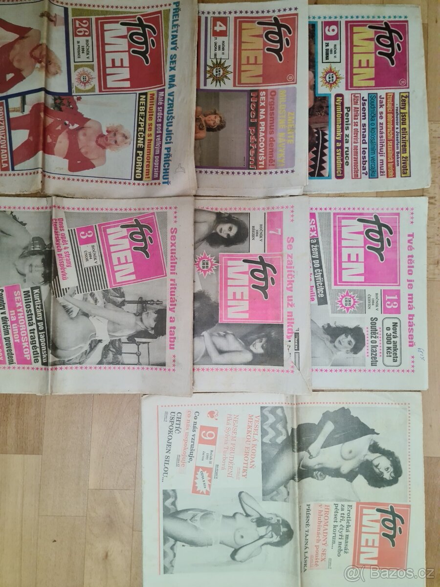 HUSTLER, Herald, TABU, Leo magazin, FÓR MEN a ďalšie