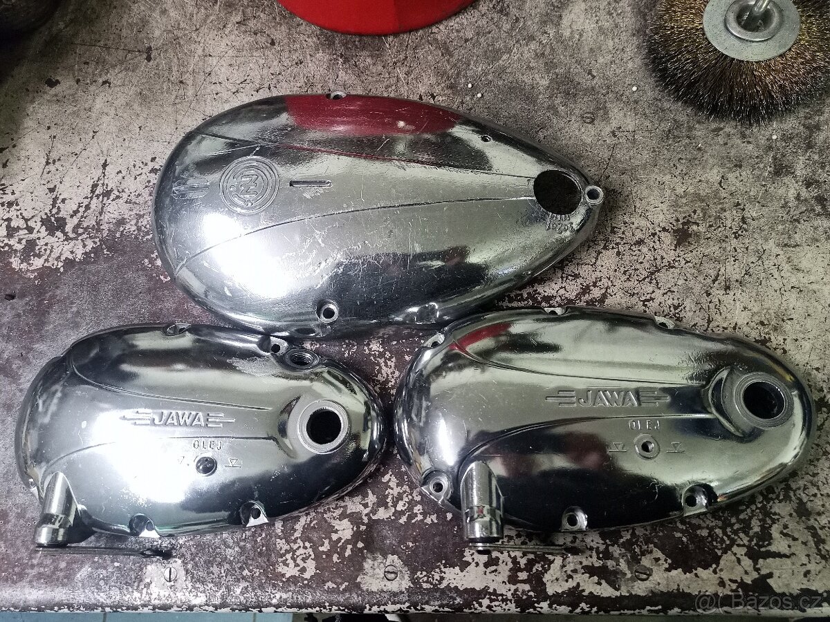 Jawa Stadion , Jaweta , ČZ 125,150 - Víka chemicky leštěná