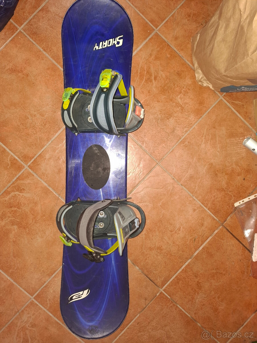 Snowboard 120 cm + Snw. boty cca 21 cm