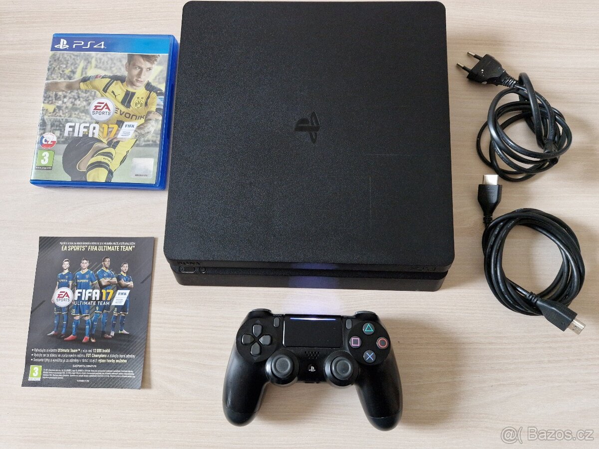 Playstation 4 slim 500gb + hra + kabeláž