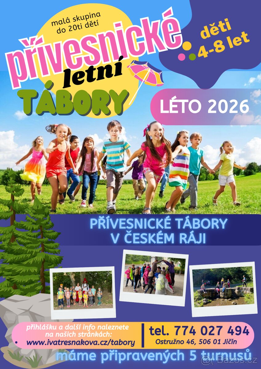 Letní příměstské tábory u Jičína