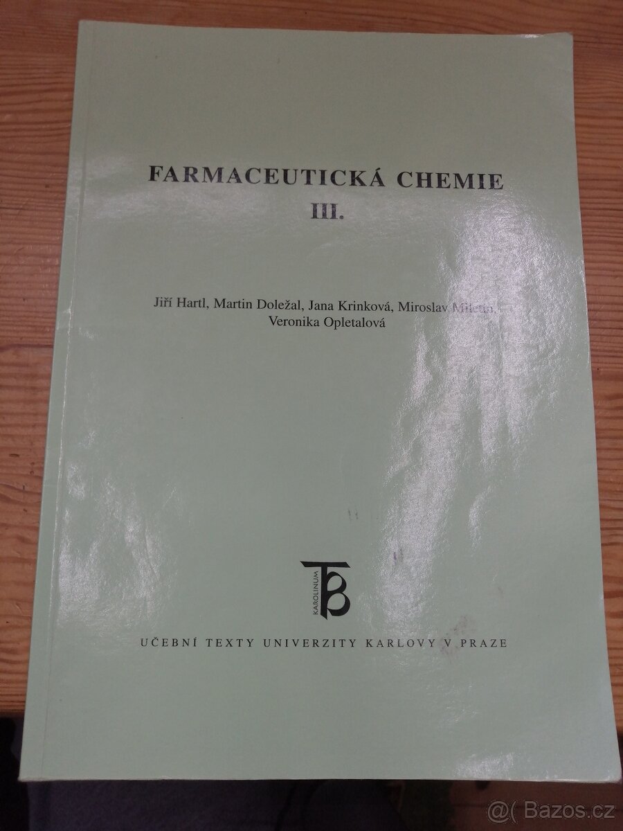Farmaceutická chemie III. - Hartl