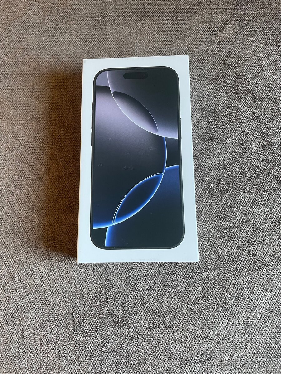 iPhone 16 pro černý 128gb 2 roky záruka novy nerozbaleny