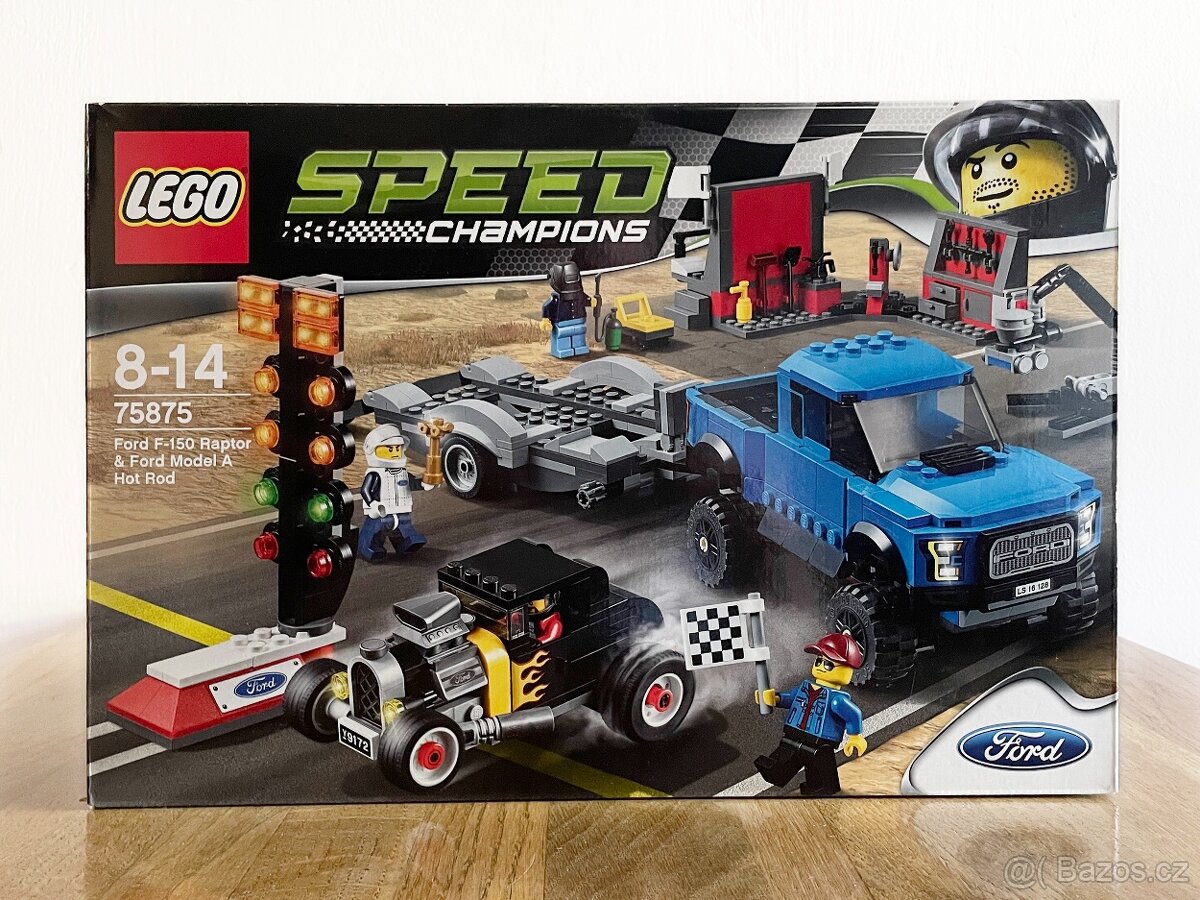 nové Lego Speed Champions 75875 Ford F-150 Raptor a Ford Mod
