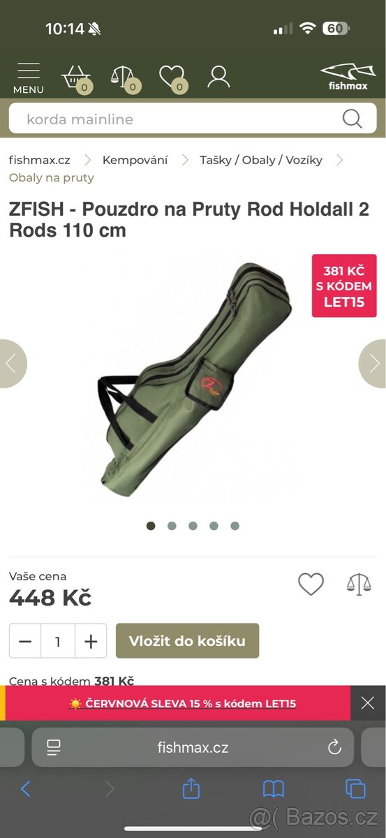 ZFISH Pouzdro na 2 pruty 110cm Rod Holdall 2 Rods