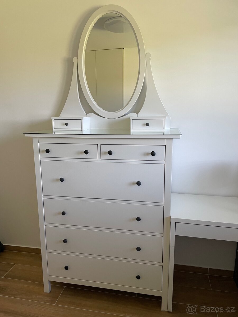 Komoda IKEA HEMNES se zrcadlem a sklem