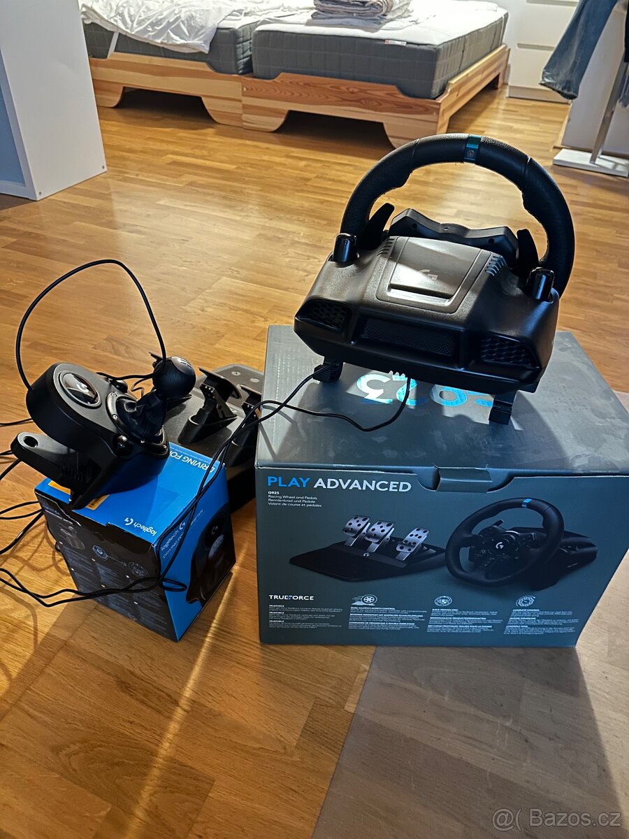 Logitech g923 + řadící páka