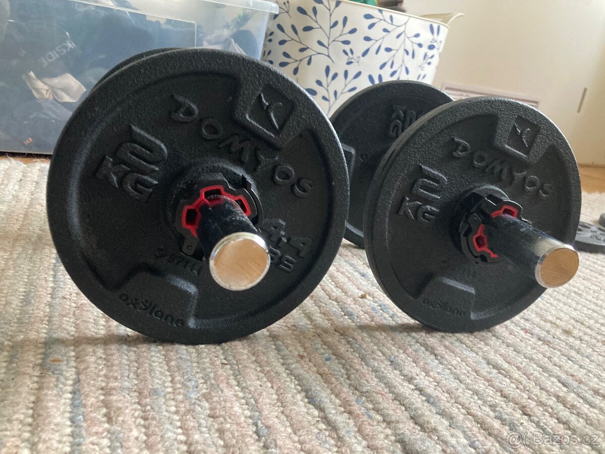 Sada nastavovacích posilovacích činek 2 x 8 kg