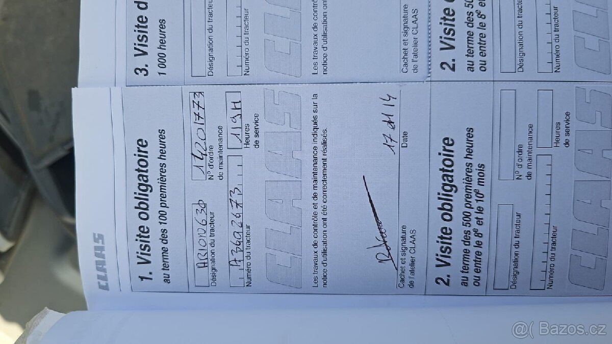 Dily na Claas Arion 630 2014r