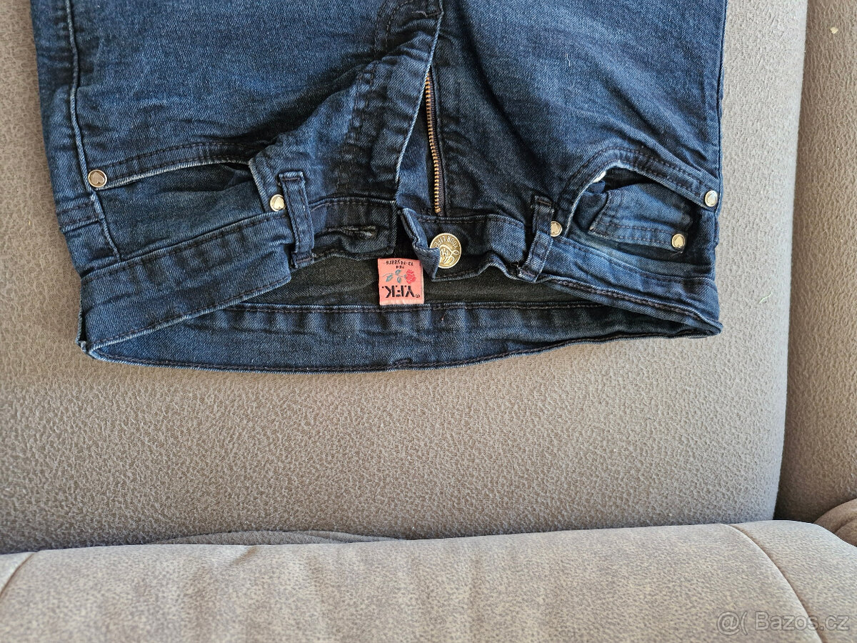Dívčí kalhoty (džíny) 13-14let , 164cm , 2ks