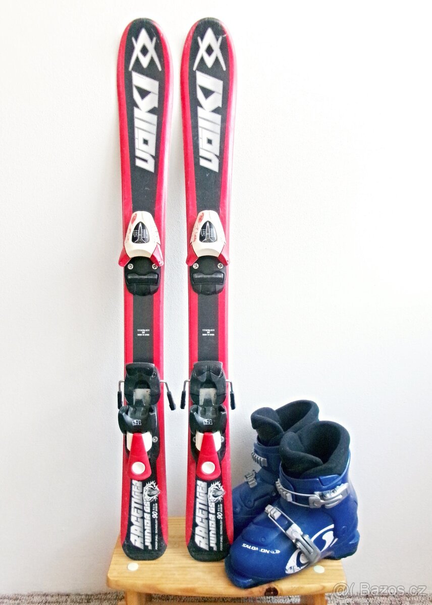 Dětské lyže Völkl 90 cm + boty Salomon vel. 19,5