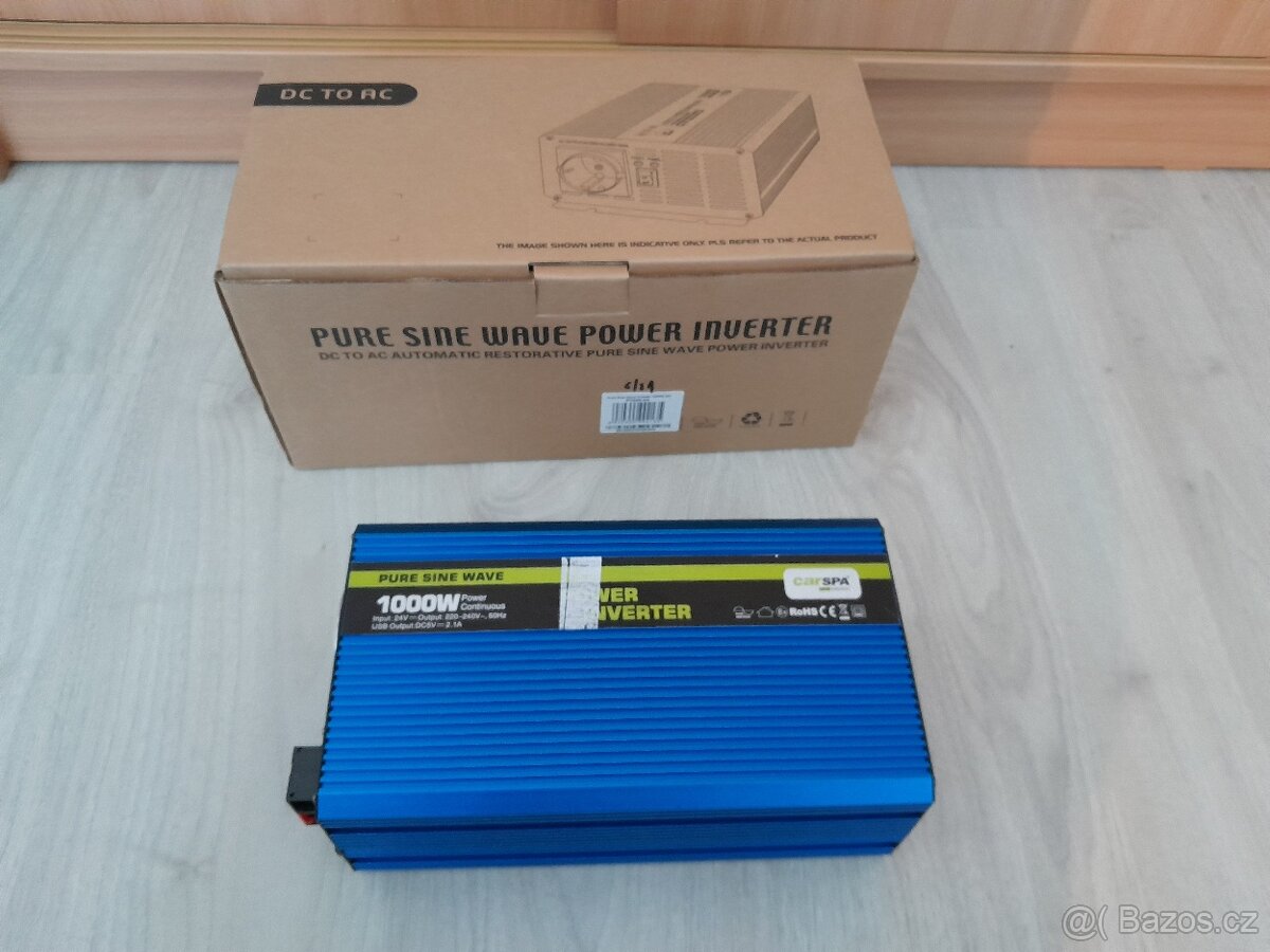 Měnič napětí 24V/230V 1000w